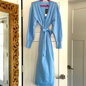 Baby blue amo wrap dress size small